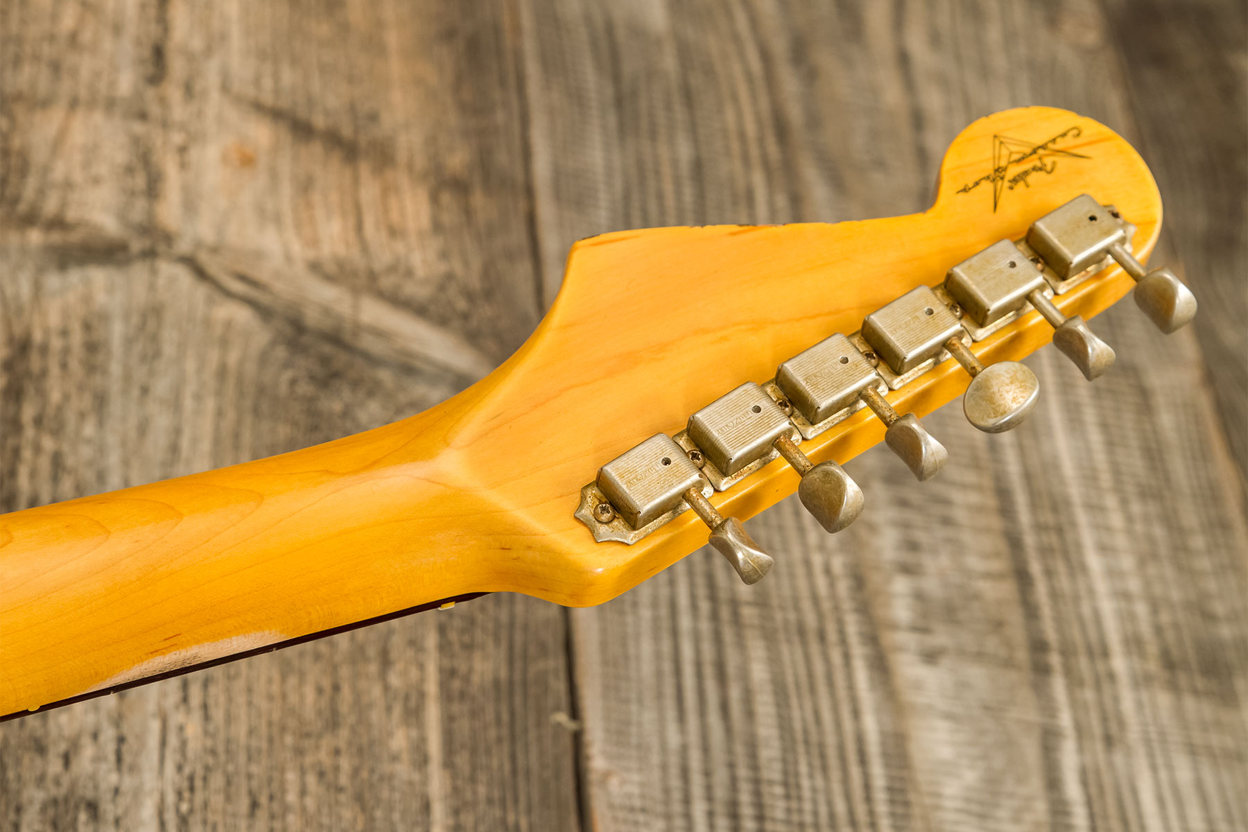 Fender Custom Shop Strat 1959 3s Trem Rw #r134762 - Relic Chocolate 3-color Sunburst - Guitarra eléctrica con forma de str. - Variation 9