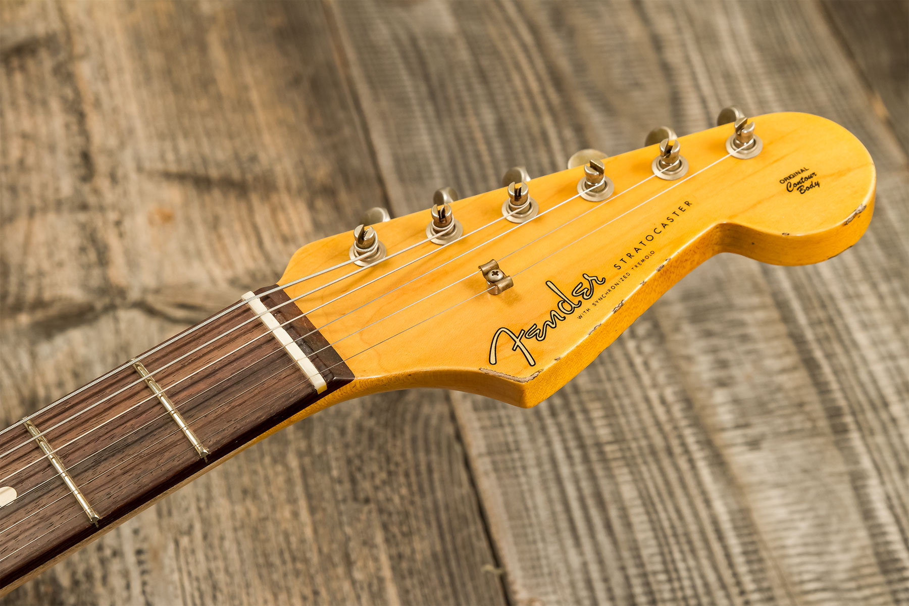 Fender Custom Shop Strat 1959 3s Trem Rw #r134762 - Relic Chocolate 3-color Sunburst - Guitarra eléctrica con forma de str. - Variation 8
