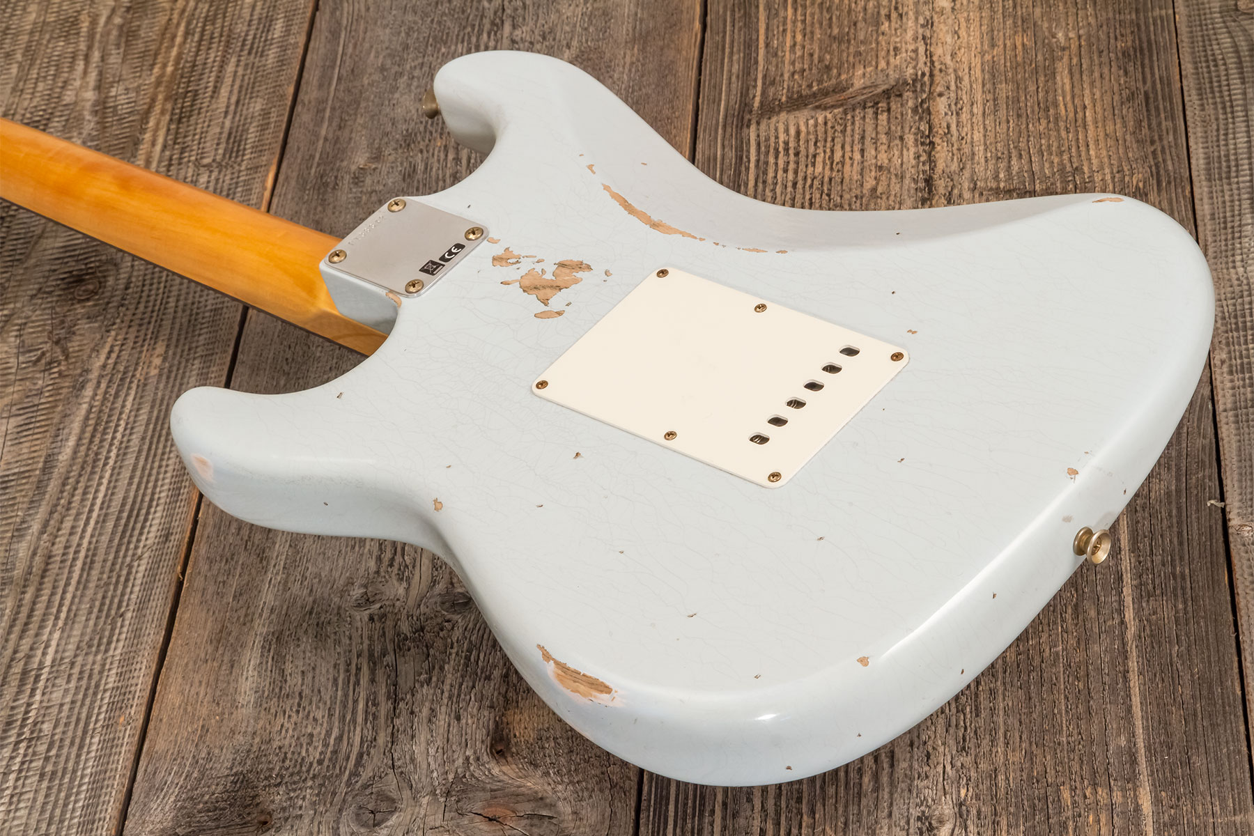 Fender Custom Shop Strat 1959 3s Trem Rw #r138342 - Relic Sonic Blue - Guitarra eléctrica con forma de str. - Variation 4