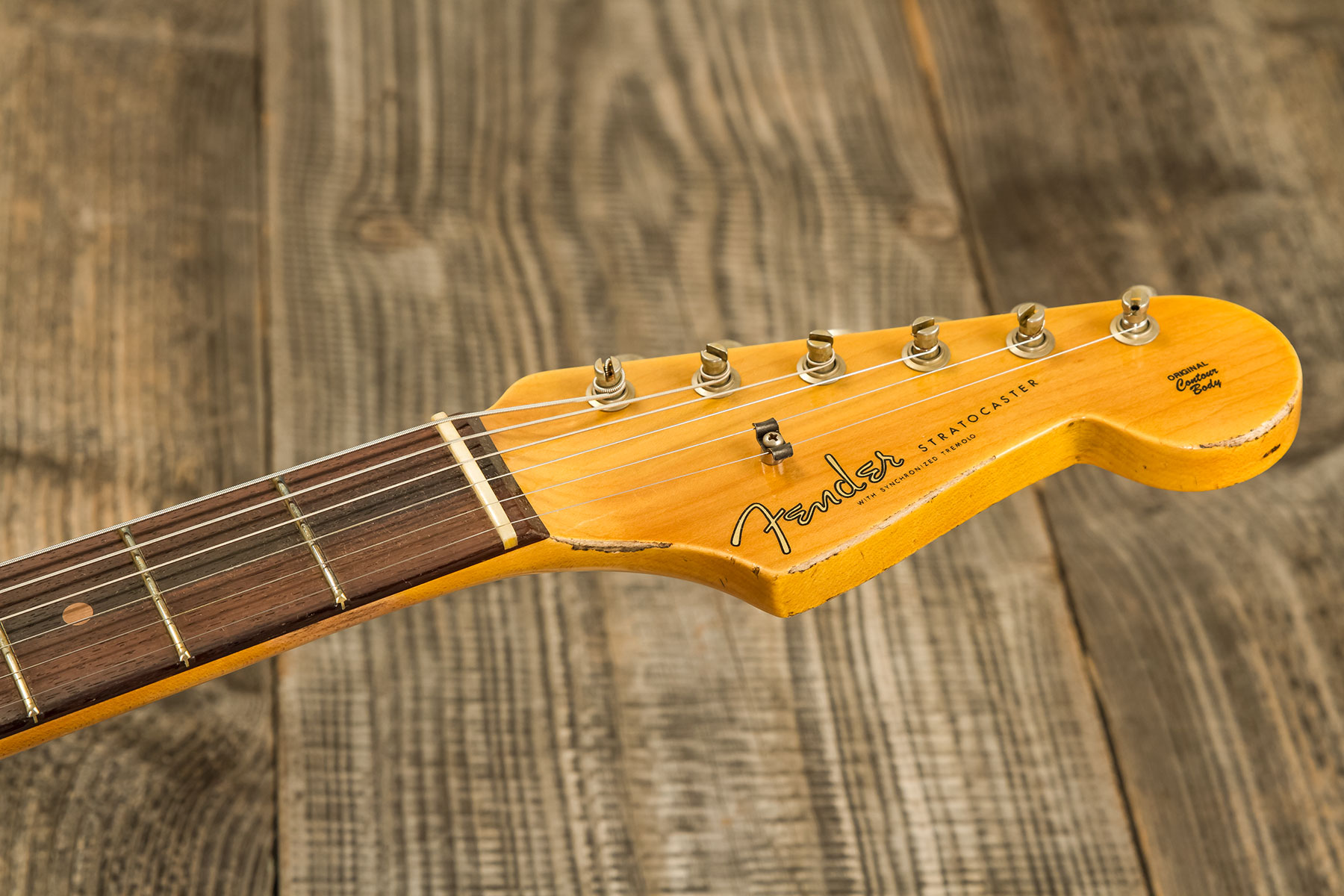 Fender Custom Shop Strat 1959 3s Trem Rw #r138362 - Relic Tahitian Coral - Guitarra eléctrica con forma de str. - Variation 7