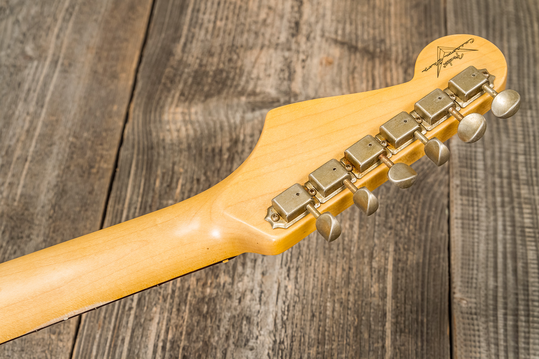 Fender Custom Shop Strat 1959 3s Trem Rw #r138376 - Relic Natural Blonde - Guitarra eléctrica con forma de str. - Variation 9