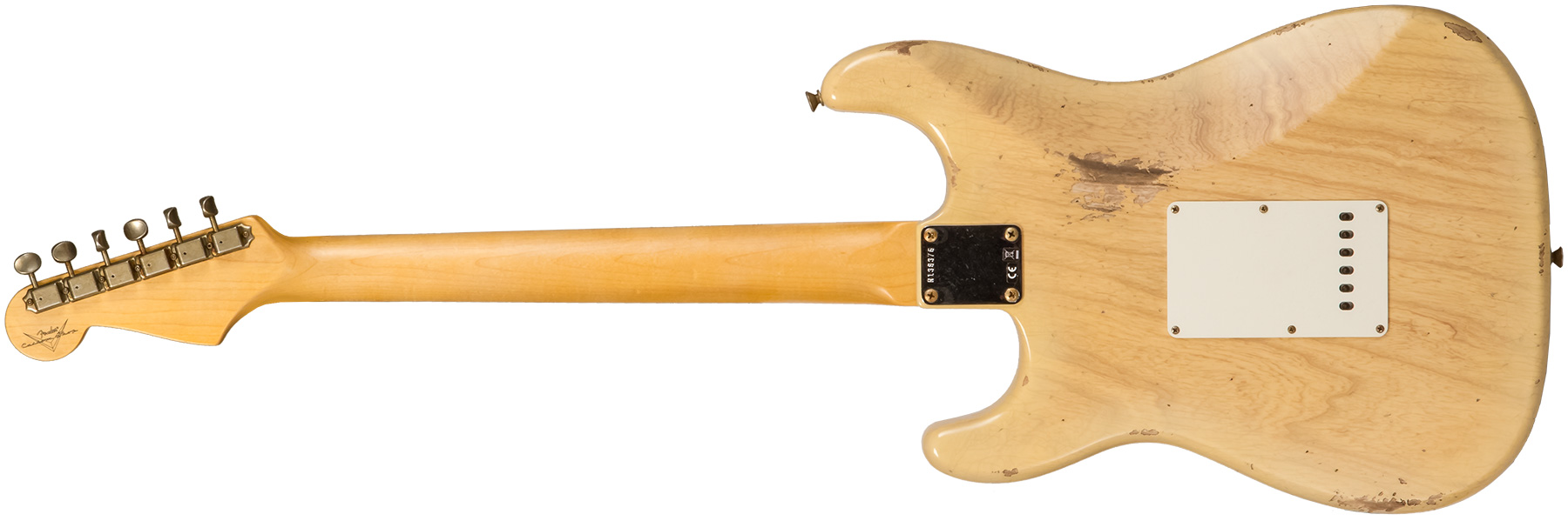 Fender Custom Shop Strat 1959 3s Trem Rw #r138376 - Relic Natural Blonde - Guitarra eléctrica con forma de str. - Variation 1