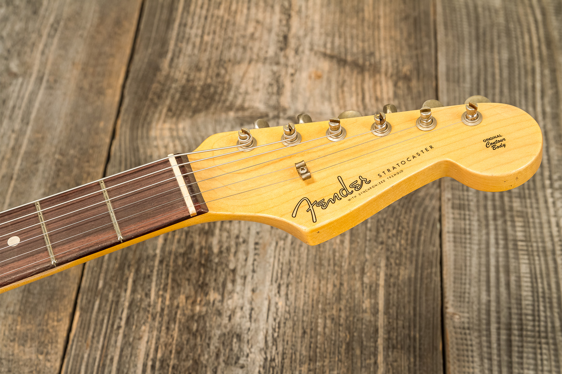 Fender Custom Shop Strat 1959 3s Trem Rw #r138376 - Relic Natural Blonde - Guitarra eléctrica con forma de str. - Variation 8
