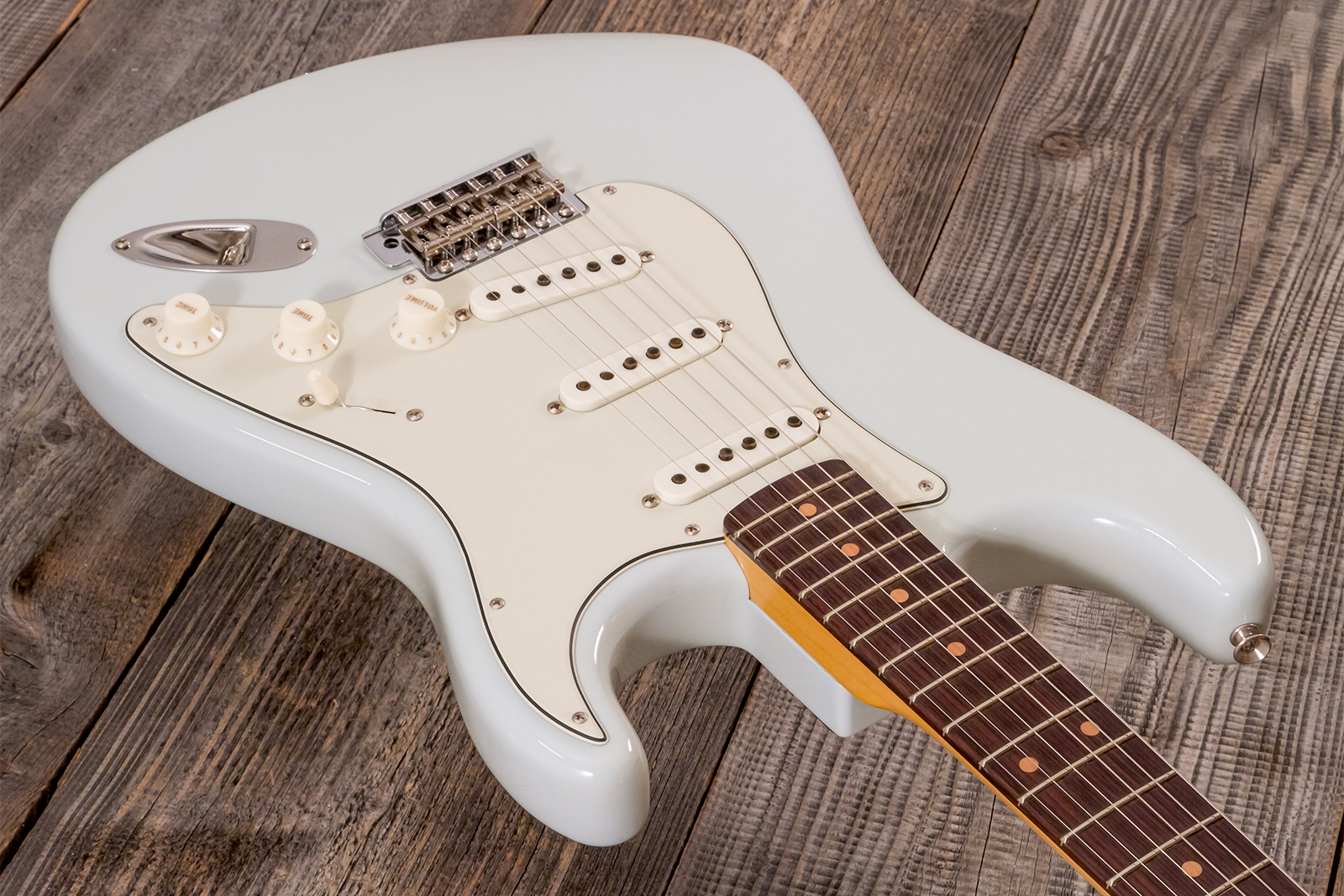 Fender Custom Shop Strat 1959 3s Trem Rw #r143419 - Time Capsule Sonic Blue - Guitarra eléctrica con forma de str. - Variation 2
