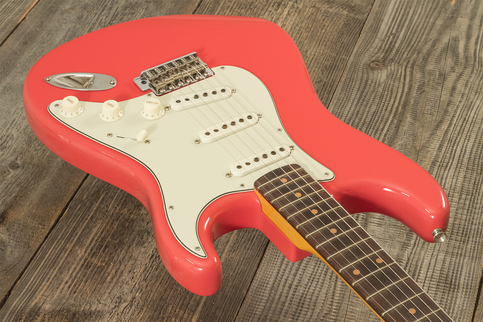 Fender Custom Shop Strat 1959 3s Trem Rw #r144343 - Time Capsule Fiesta Red - Guitarra eléctrica con forma de str. - Variation 2