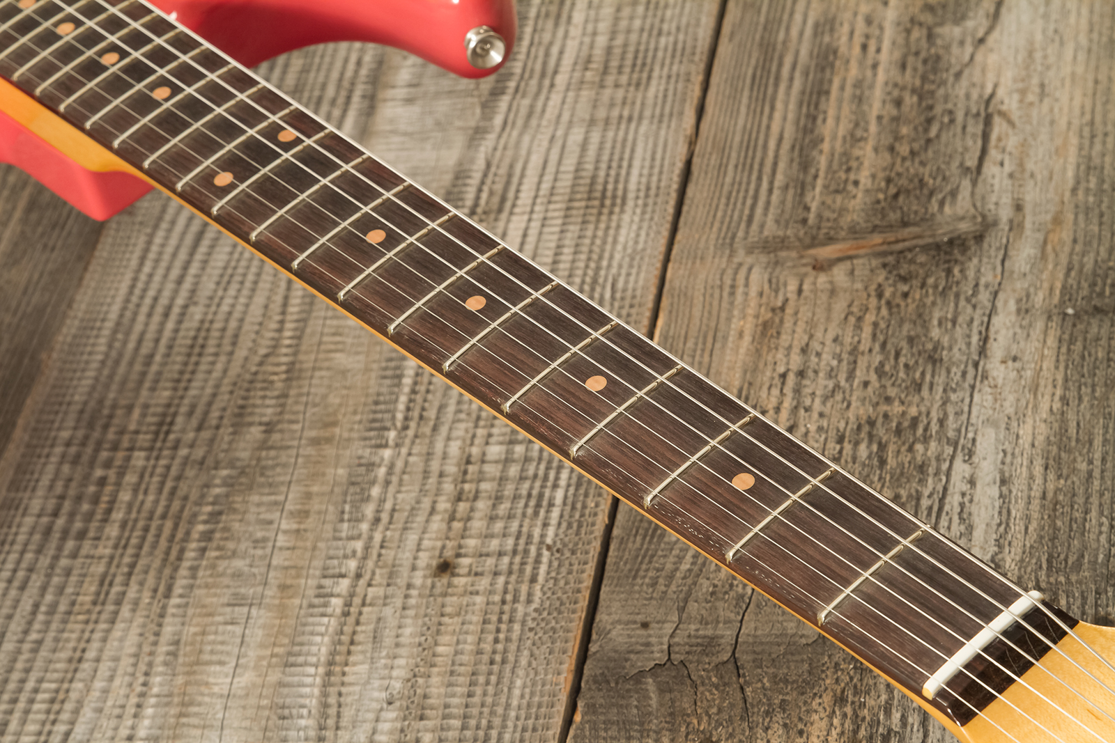Fender Custom Shop Strat 1959 3s Trem Rw #r144343 - Time Capsule Fiesta Red - Guitarra eléctrica con forma de str. - Variation 5