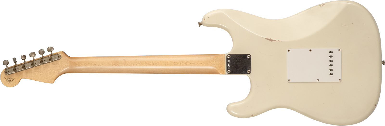Fender Custom Shop Strat 1959 Masterbuilt D.brown 3s Trem Rw #r143697 - Journeyman Relic Vintage White - Guitarra eléctrica con forma de str. - Variat