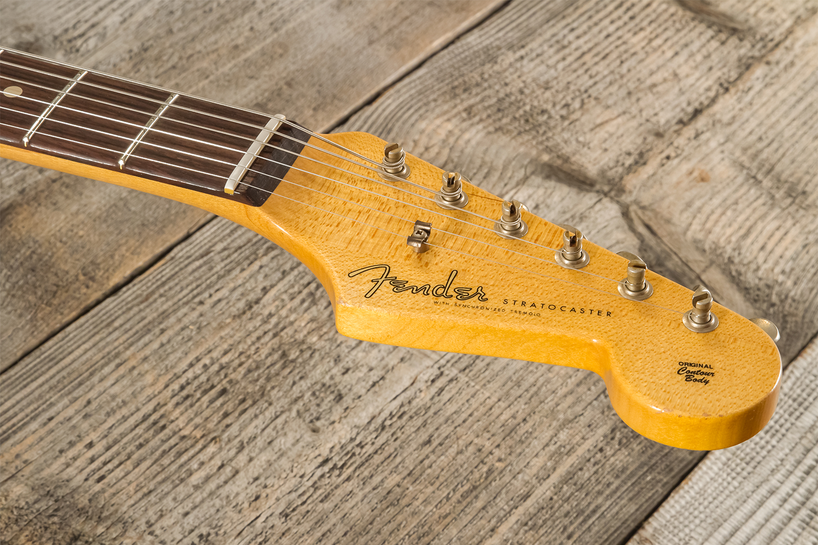 Fender Custom Shop Strat 1959 Masterbuilt D.brown 3s Trem Rw #r143697 - Journeyman Relic Vintage White - Guitarra eléctrica con forma de str. - Variat