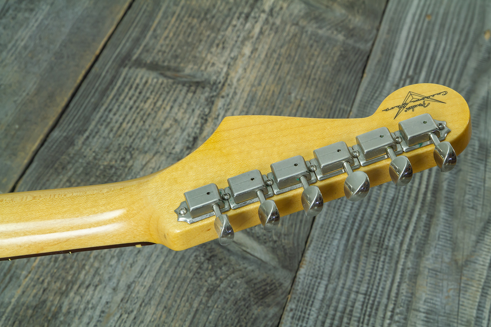 Fender Custom Shop Strat 1959 Vintage Custom 3s Trem Rw #r146975 - Time Capsule Faded Surf Green - Guitarra eléctrica con forma de str. - Variation 11