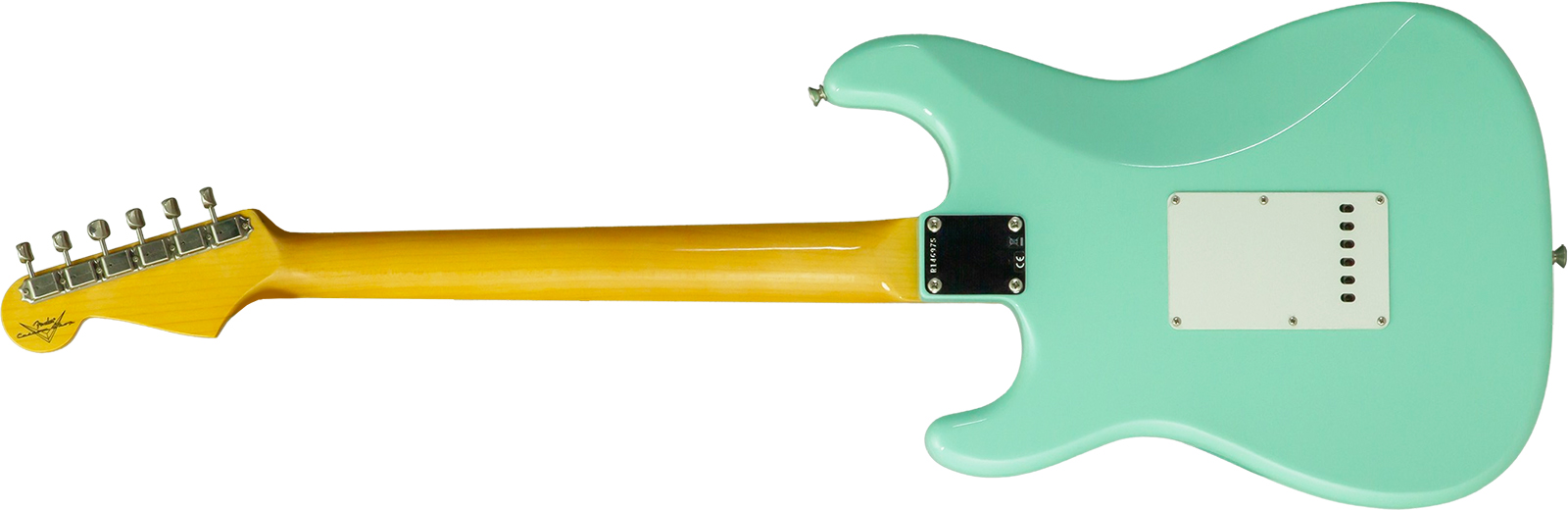 Fender Custom Shop Strat 1959 Vintage Custom 3s Trem Rw #r146975 - Time Capsule Faded Surf Green - Guitarra eléctrica con forma de str. - Variation 1