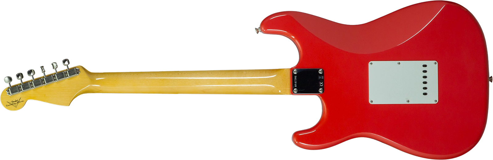Fender Custom Shop Strat 1959 Vintage Custom 3s Trem Rw #r147785 - Time Capsule Fiesta Red - Guitarra eléctrica con forma de str. - Variation 2