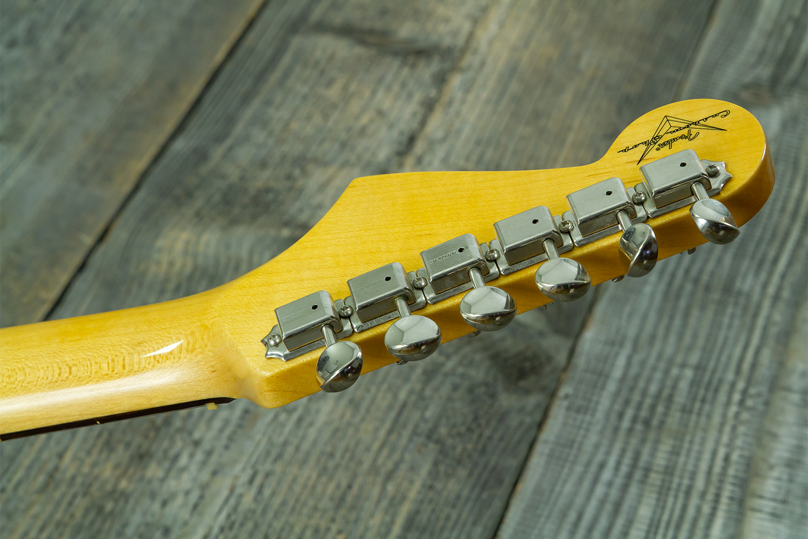 Fender Custom Shop Strat 1959 Vintage Custom 3s Trem Rw #r148219 - Time Capsule Fiesta Red - Guitarra eléctrica con forma de str. - Variation 15