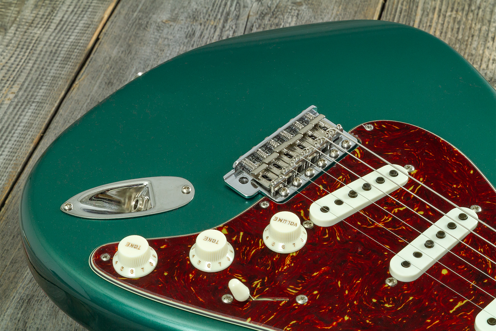 Fender Custom Shop Strat 1959 Vintage Custom 3s Trem Rw #r148541 - Time Capsule Sherwood Green Metallic - Guitarra eléctrica con forma de str. - Varia