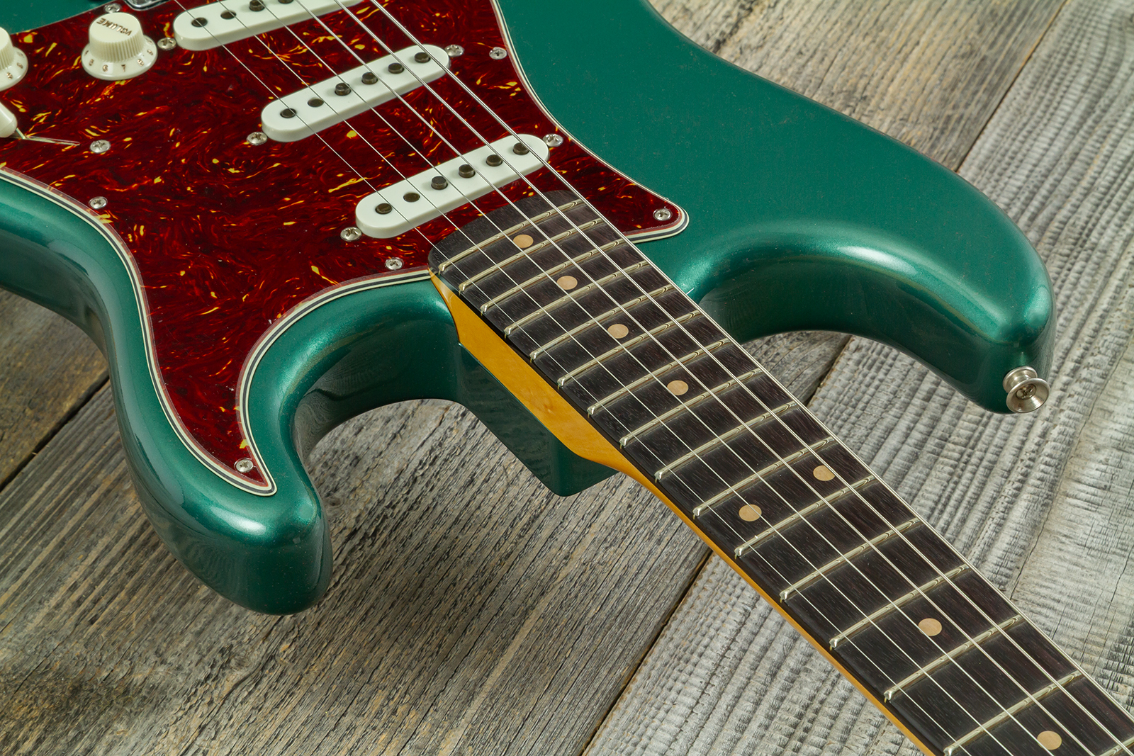 Fender Custom Shop Strat 1959 Vintage Custom 3s Trem Rw #r148541 - Time Capsule Sherwood Green Metallic - Guitarra eléctrica con forma de str. - Varia