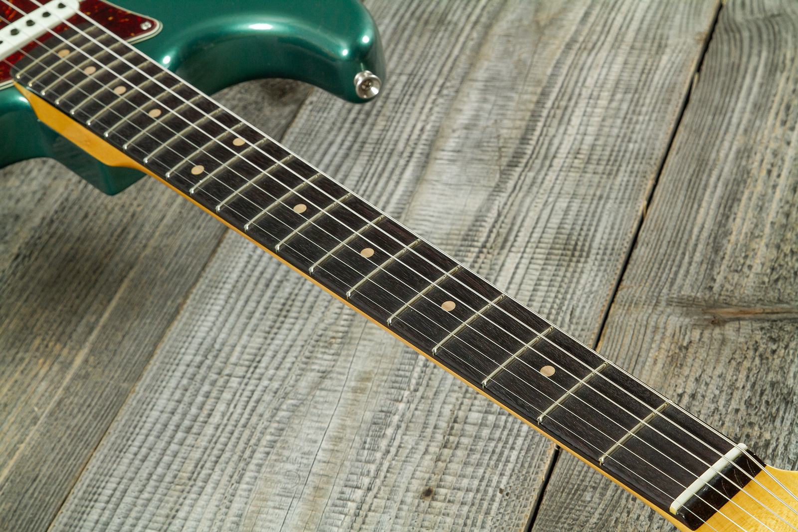 Fender Custom Shop Strat 1959 Vintage Custom 3s Trem Rw #r148541 - Time Capsule Sherwood Green Metallic - Guitarra eléctrica con forma de str. - Varia