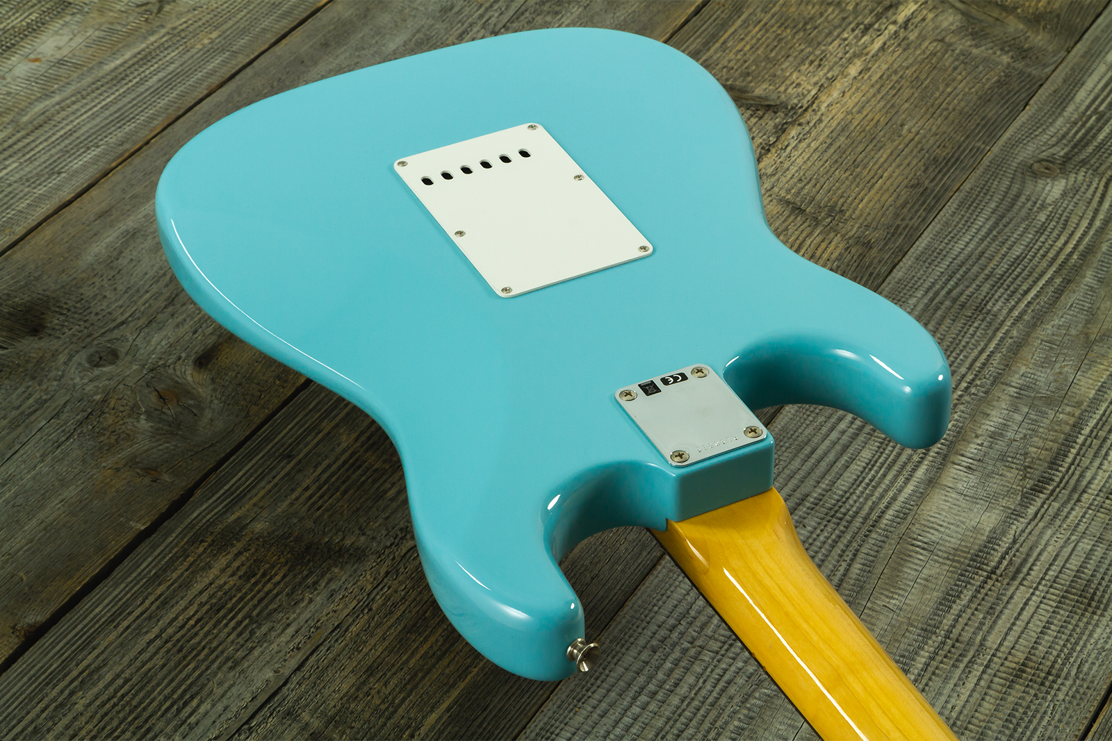Fender Custom Shop Strat 1959 Vintage Custom 3s Trem Rw #r150835 - Time Capsule Daphne Blue - Guitarra eléctrica con forma de str. - Variation 12