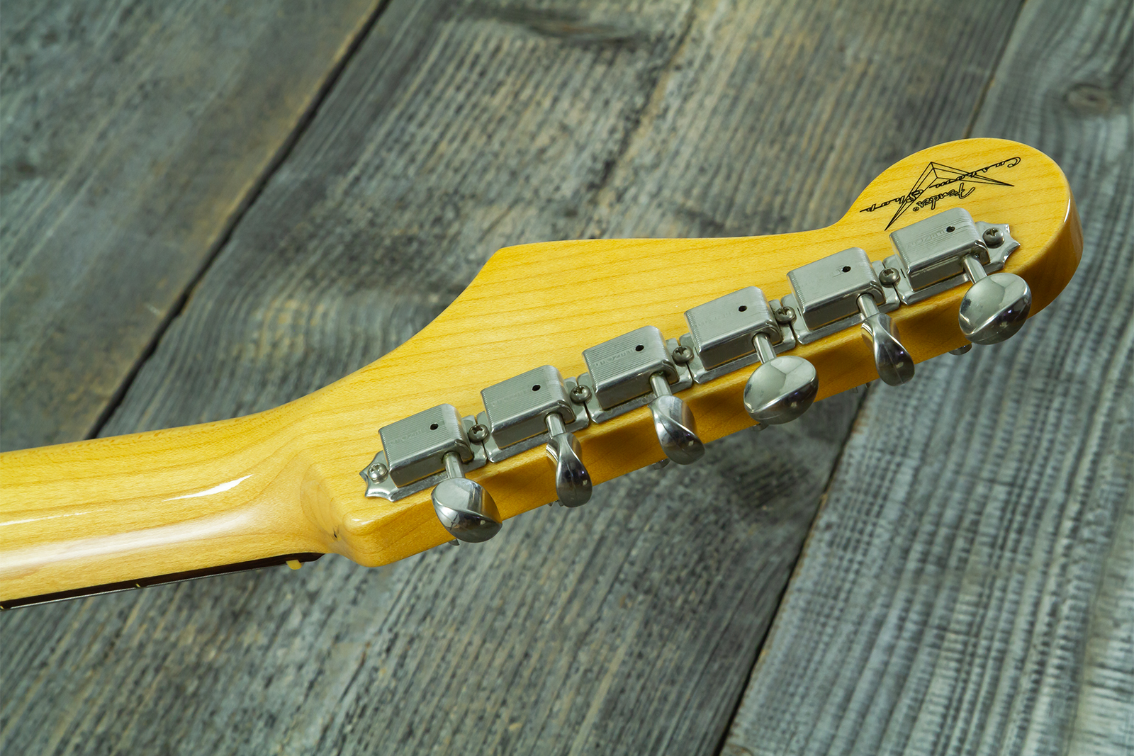 Fender Custom Shop Strat 1959 Vintage Custom 3s Trem Rw #r150835 - Time Capsule Daphne Blue - Guitarra eléctrica con forma de str. - Variation 15