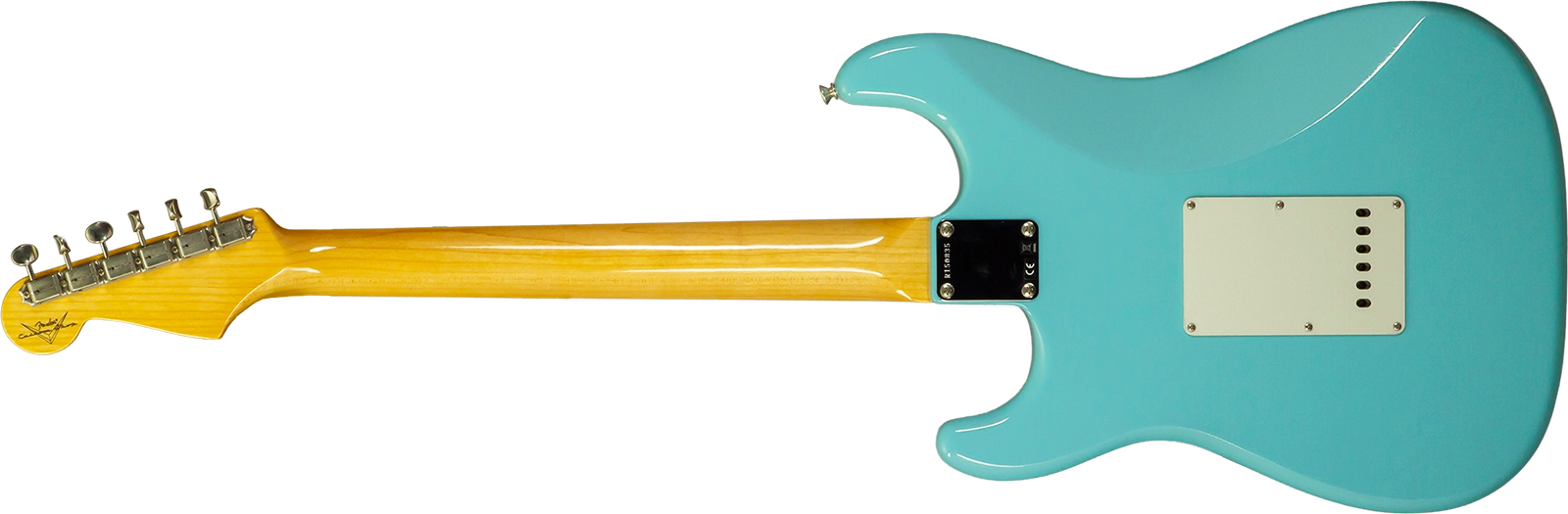 Fender Custom Shop Strat 1959 Vintage Custom 3s Trem Rw #r150835 - Time Capsule Daphne Blue - Guitarra eléctrica con forma de str. - Variation 1