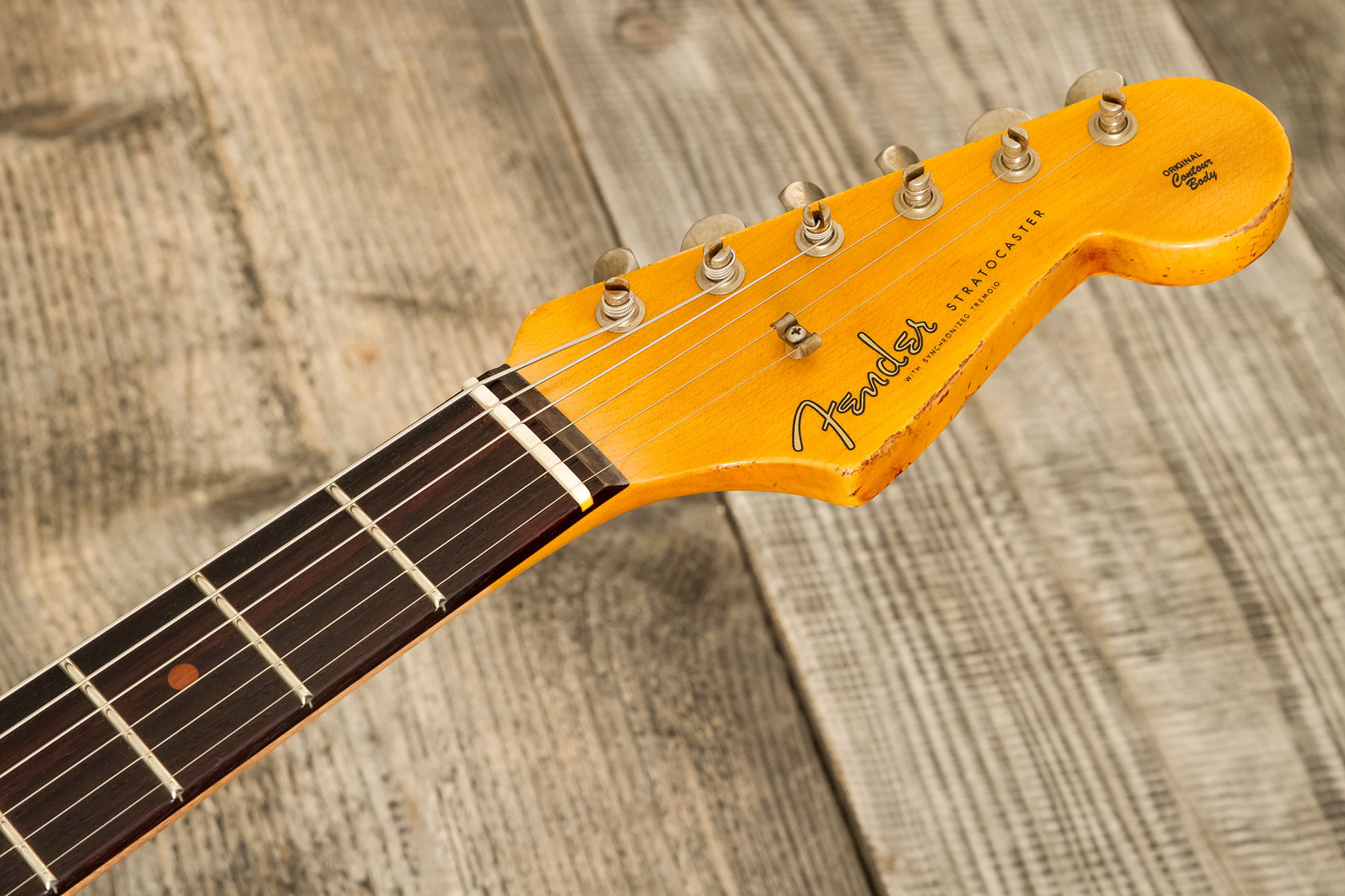 Fender Custom Shop Strat 1960 3s Trem Rw #cz578789 - Heavy Relic 3-color Sunburst - Guitarra eléctrica con forma de str. - Variation 11