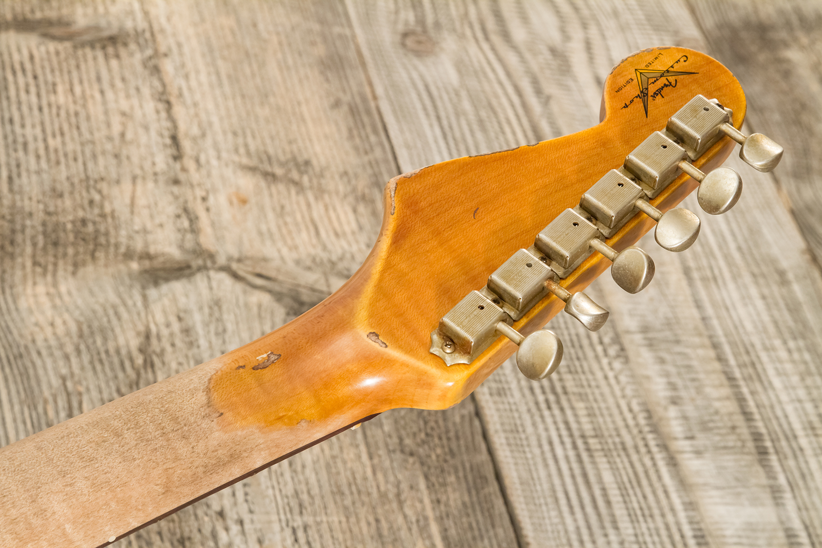 Fender Custom Shop Strat 1960 Dual Mag Ii Rw #cz563967 - Super Heavy Relic Vintage White - Guitarra eléctrica con forma de str. - Variation 12