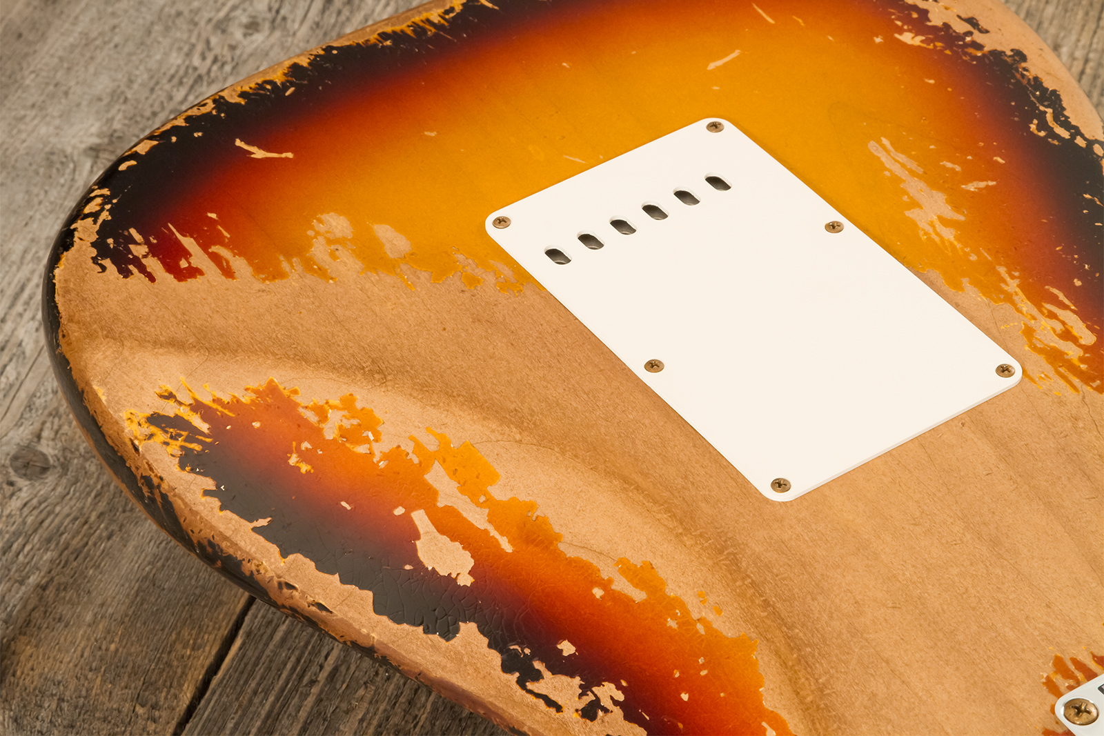 Fender Custom Shop Strat 1960 Roasted 3s Trem Rw #cz583123 - Super Heavy Relic 3-color Sunburst - Guitarra eléctrica con forma de str. - Variation 9