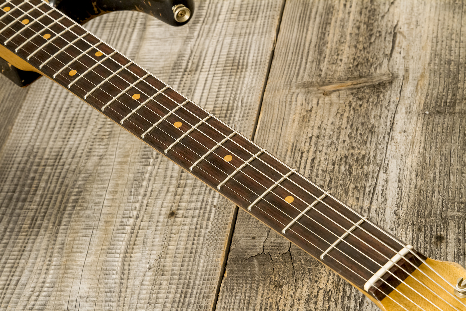Fender Custom Shop Strat 1960 Roasted 3s Trem Rw #cz583123 - Super Heavy Relic 3-color Sunburst - Guitarra eléctrica con forma de str. - Variation 5