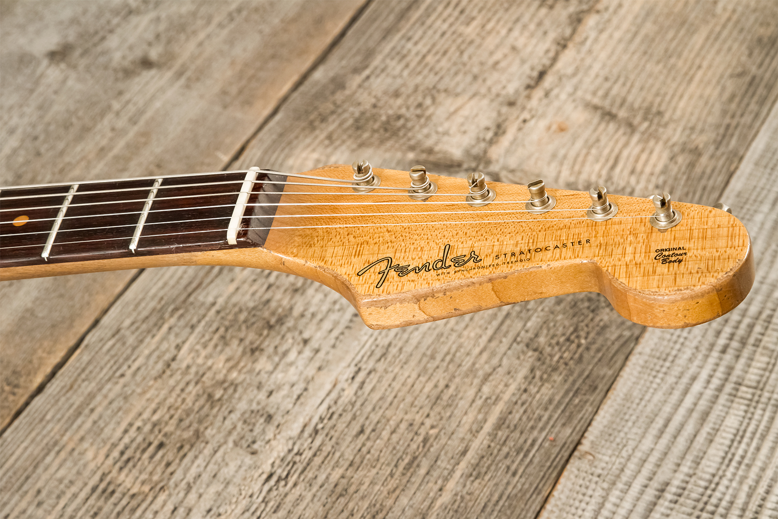 Fender Custom Shop Strat 1960 Roasted 3s Trem Rw #cz583123 - Super Heavy Relic 3-color Sunburst - Guitarra eléctrica con forma de str. - Variation 6