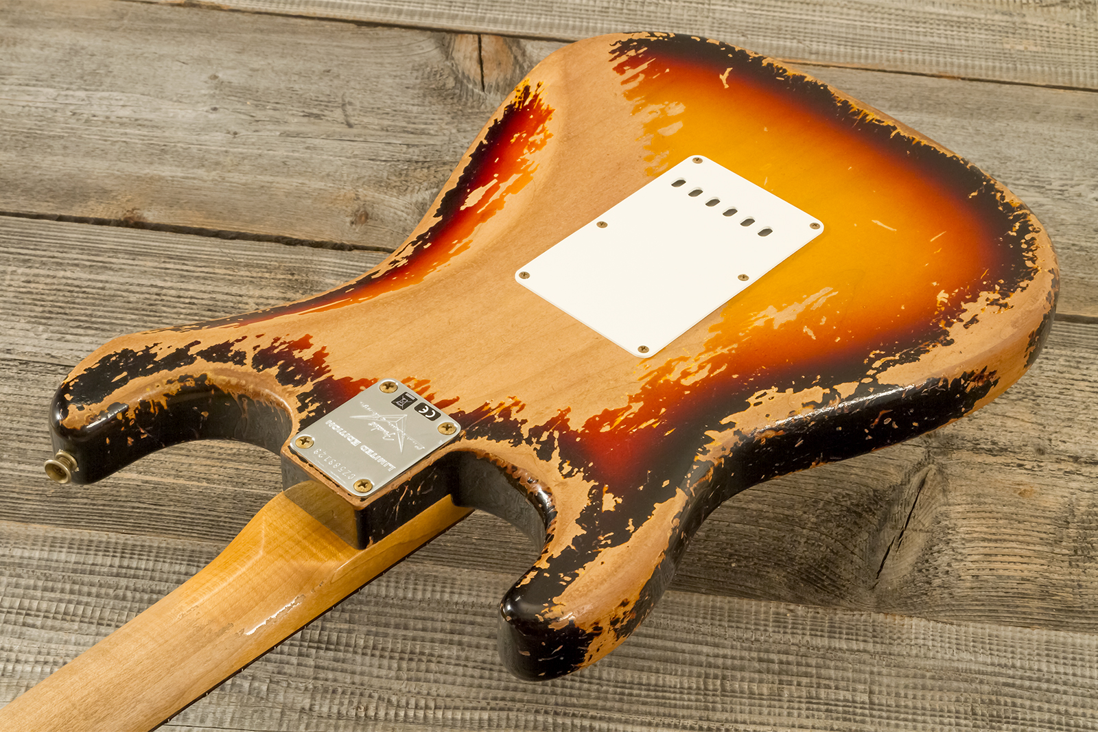 Fender Custom Shop Strat 1960 Roasted 3s Trem Rw #cz583123 - Super Heavy Relic 3-color Sunburst - Guitarra eléctrica con forma de str. - Variation 7