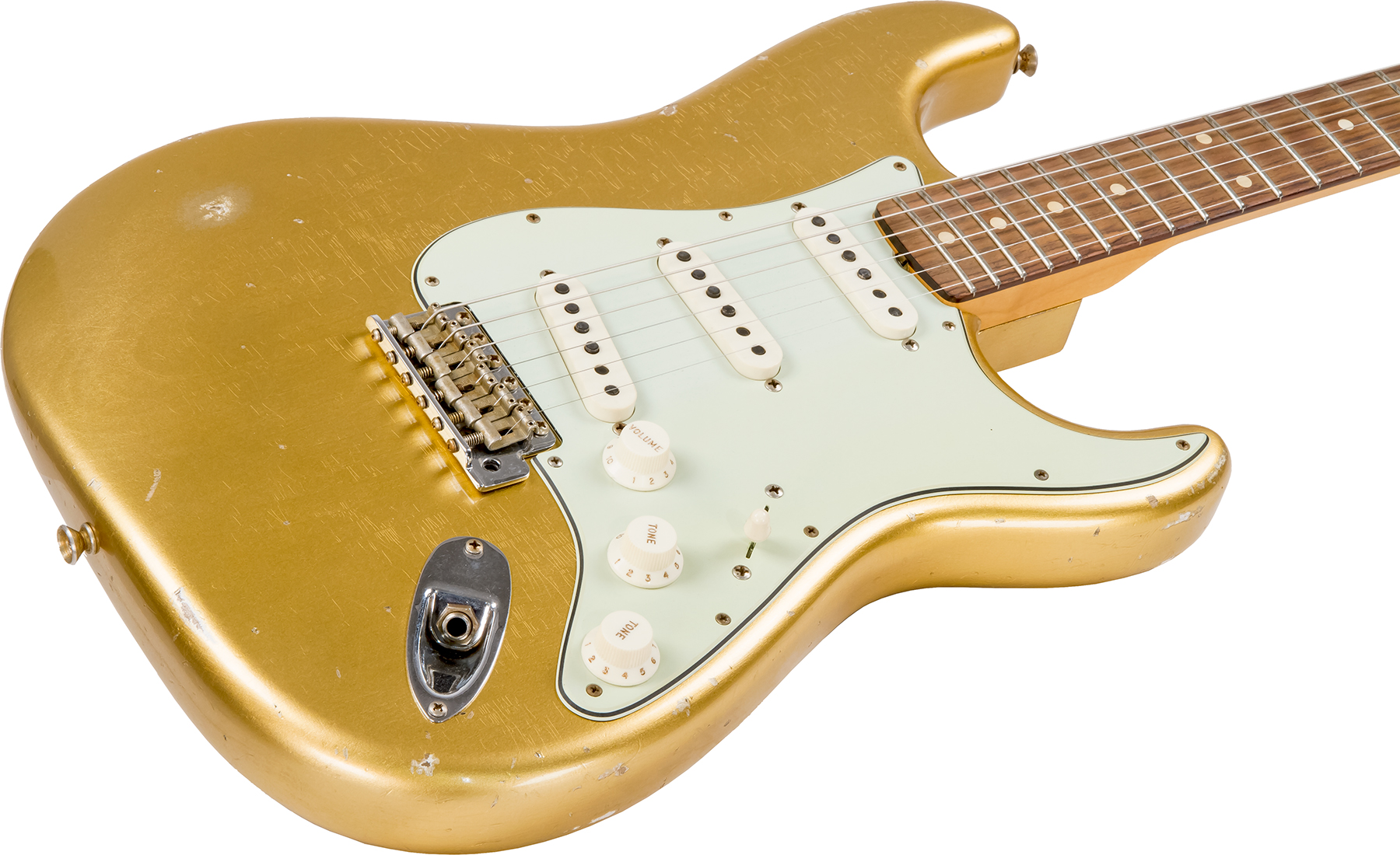 Fender Custom Shop Strat 1960 Rw #cz544406 - Relic Aztec Gold - Guitarra eléctrica con forma de str. - Variation 2