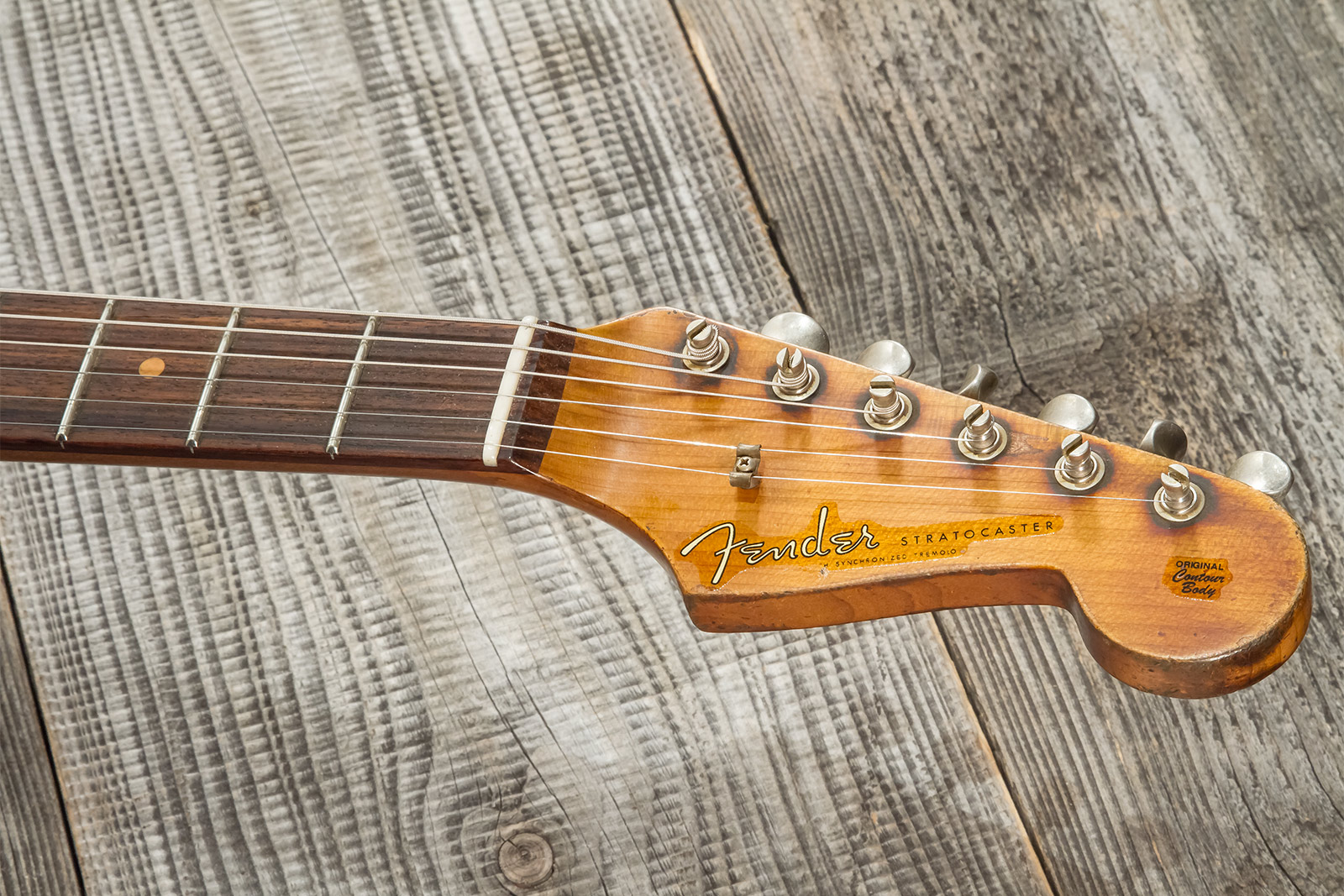 Fender Custom Shop Strat 1961 3s Trem Rw #cz570051 - Super Heavy Relic Natural - Guitarra eléctrica con forma de str. - Variation 9