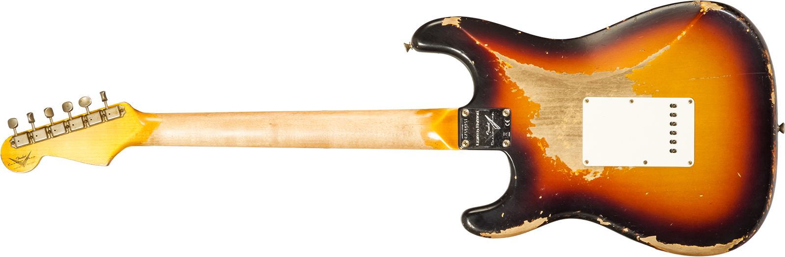 Fender Custom Shop Strat 1961 Bone Tone 3s Trem #cz584251 - Super Heavy Relic 3-color Sunburst - Guitarra eléctrica con forma de str. - Variation 1