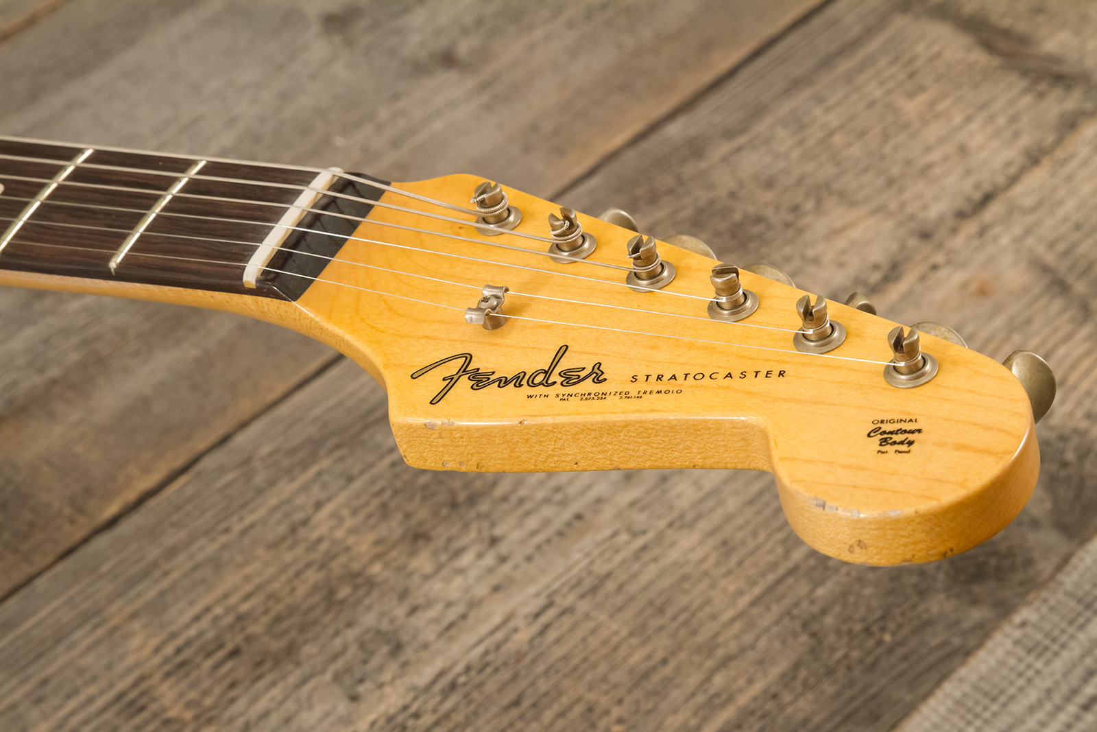 Fender Custom Shop Strat 1961 Masterbuilt K.mcmillin 3s Trem Abw #r132221 - Relic Fiesta Red - Guitarra eléctrica con forma de str. - Variation 8