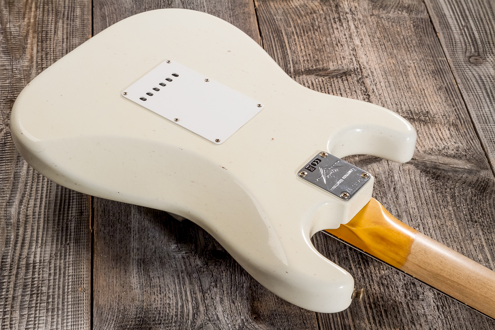 Fender Custom Shop Strat 1962/63 3s Trem Rw - Journeyman Relic Olympic White - Guitarra eléctrica con forma de str. - Variation 5