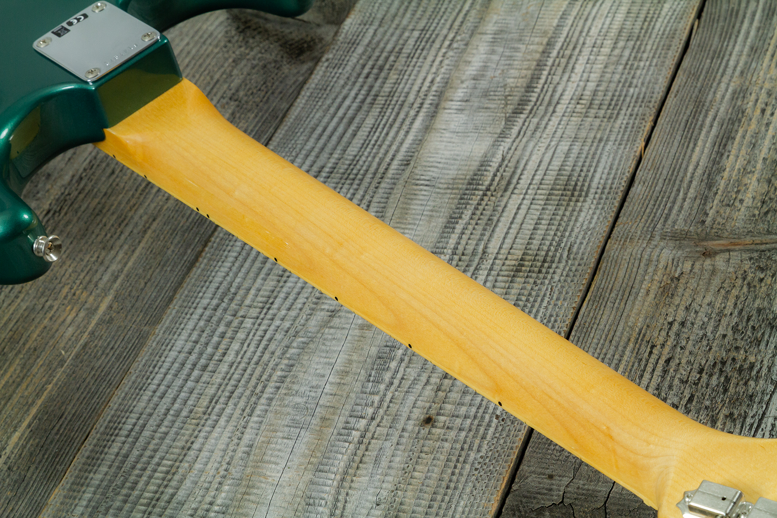 Fender Custom Shop Strat 1962 Vintage Custom 3s Trem Mn - Time Capsule Sherwood Green Metallic - Guitarra eléctrica con forma de str. - Variation 9