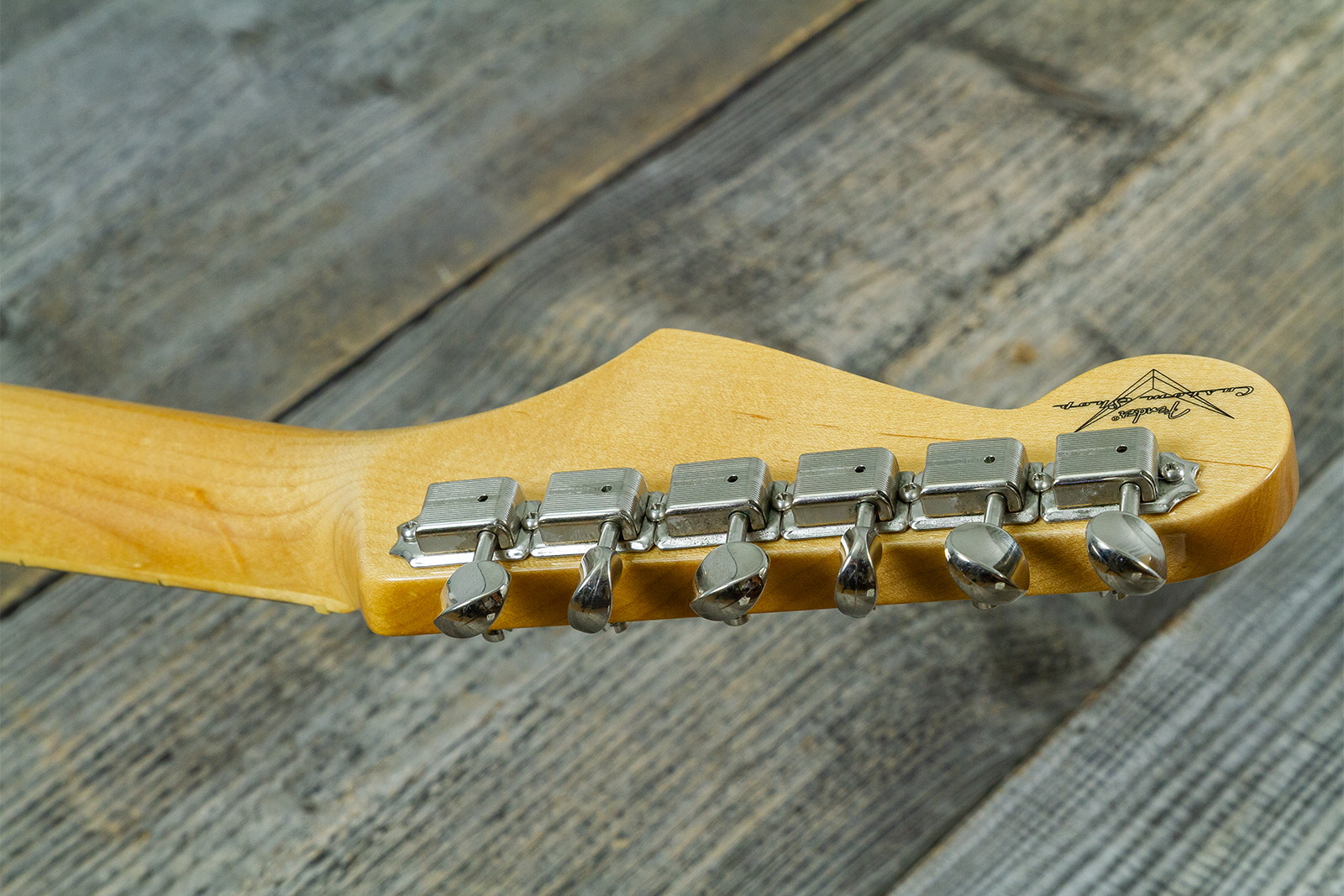 Fender Custom Shop Strat 1962 Vintage Custom 3s Trem Mn - Time Capsule Sherwood Green Metallic - Guitarra eléctrica con forma de str. - Variation 10