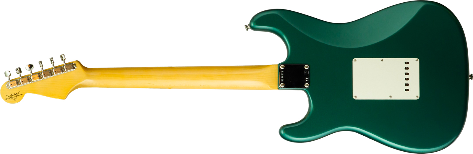 Fender Custom Shop Strat 1962 Vintage Custom 3s Trem Mn - Time Capsule Sherwood Green Metallic - Guitarra eléctrica con forma de str. - Variation 12