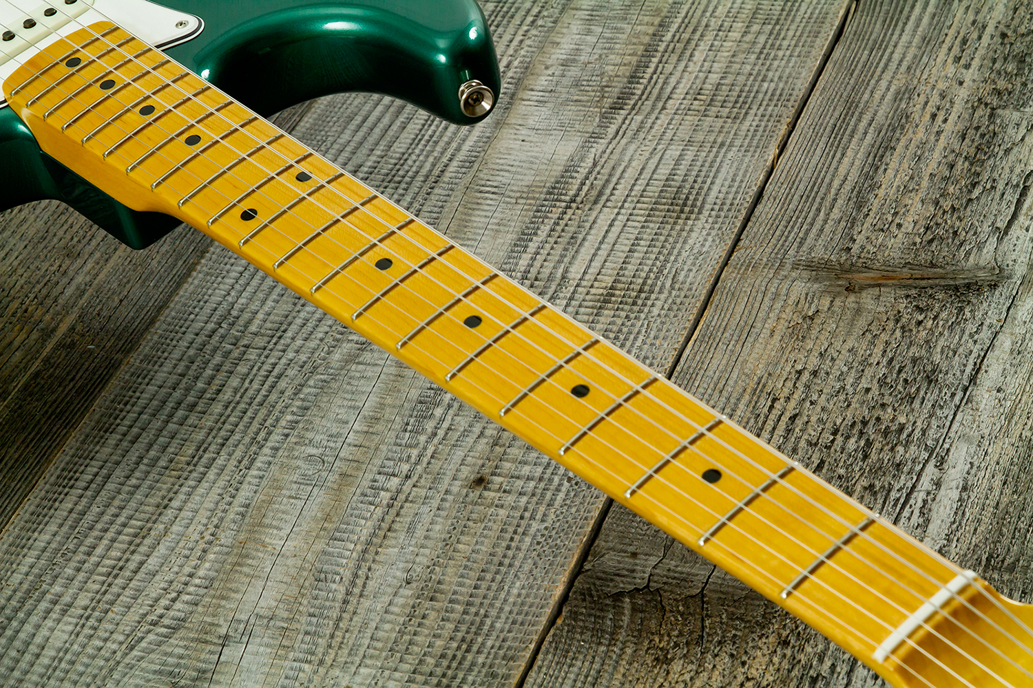 Fender Custom Shop Strat 1962 Vintage Custom 3s Trem Mn - Time Capsule Sherwood Green Metallic - Guitarra eléctrica con forma de str. - Variation 16