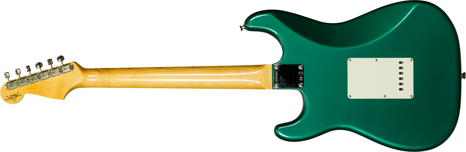 Fender Custom Shop Strat 1962 Vintage Custom 3s Trem Mn - Time Capsule Sherwood Green Metallic - Guitarra eléctrica con forma de str. - Variation 1