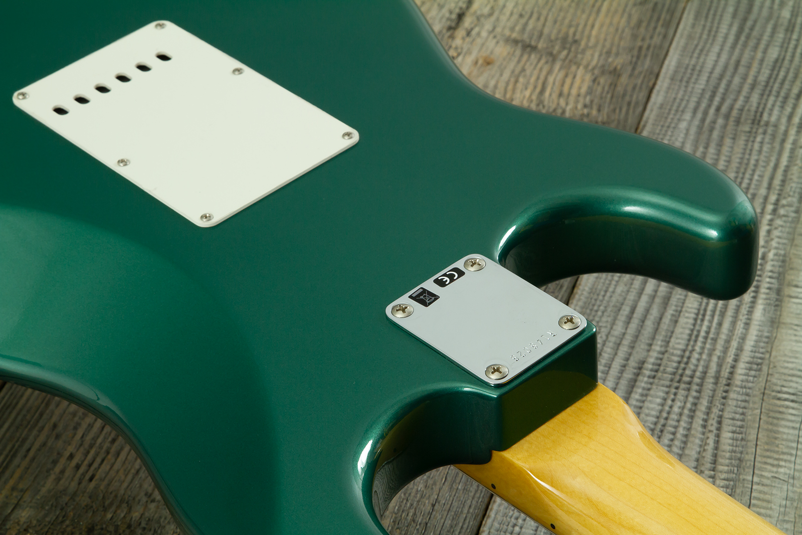 Fender Custom Shop Strat 1962 Vintage Custom 3s Trem Mn - Time Capsule Sherwood Green Metallic - Guitarra eléctrica con forma de str. - Variation 19