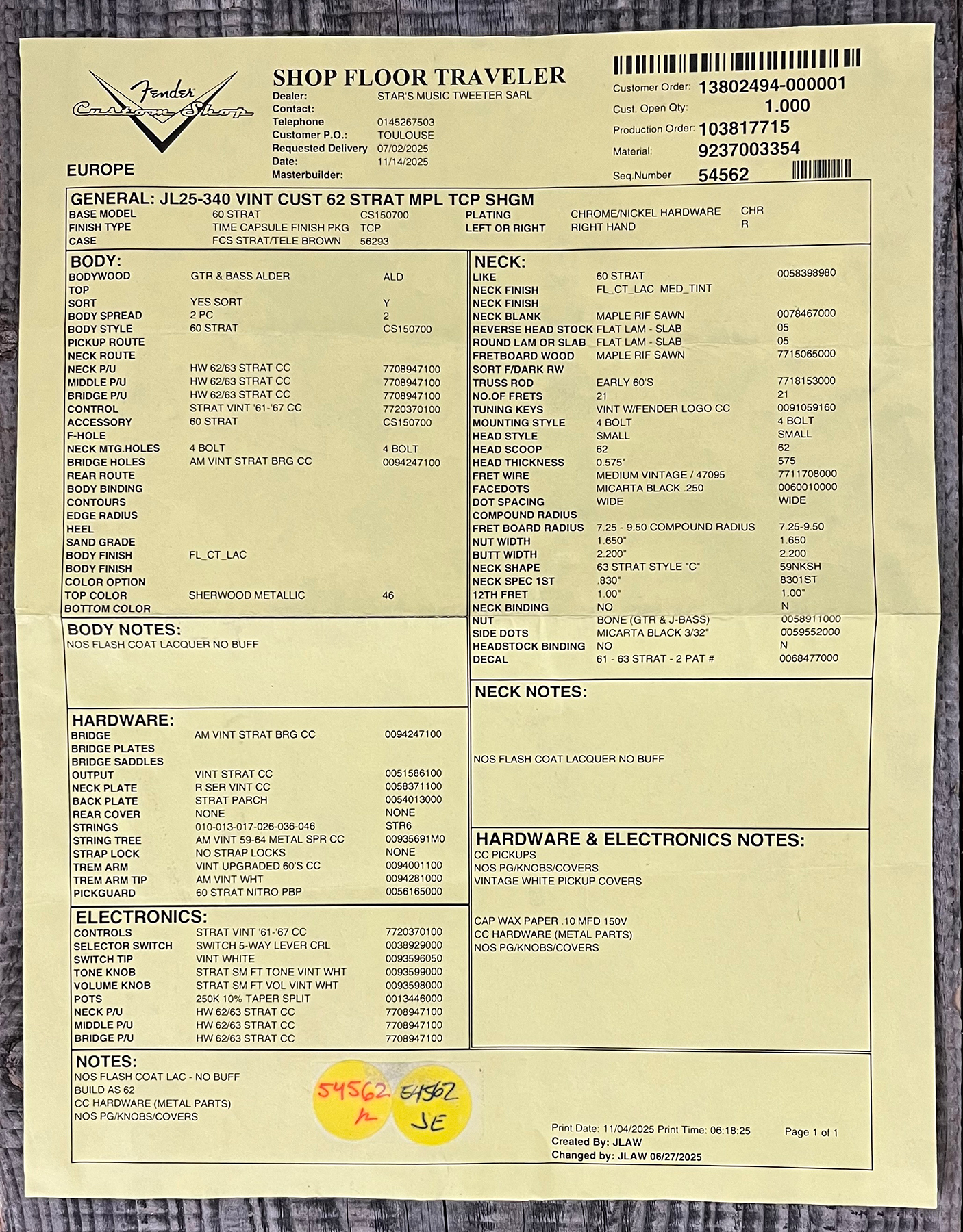 Fender Custom Shop Strat 1962 Vintage Custom 3s Trem Mn - Time Capsule Sherwood Green Metallic - Guitarra eléctrica con forma de str. - Variation 22