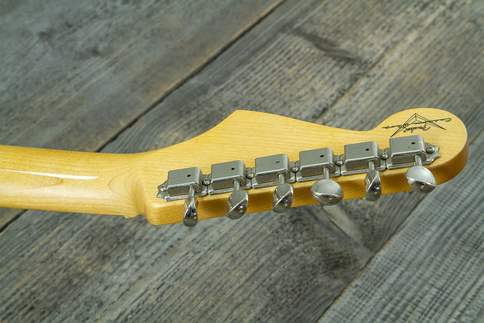 Fender Custom Shop Strat 1962 Vintage Custom 3s Trem Mn #r146869 - Time Capsule Sherwood Green Metallic - Guitarra eléctrica con forma de str. - Varia