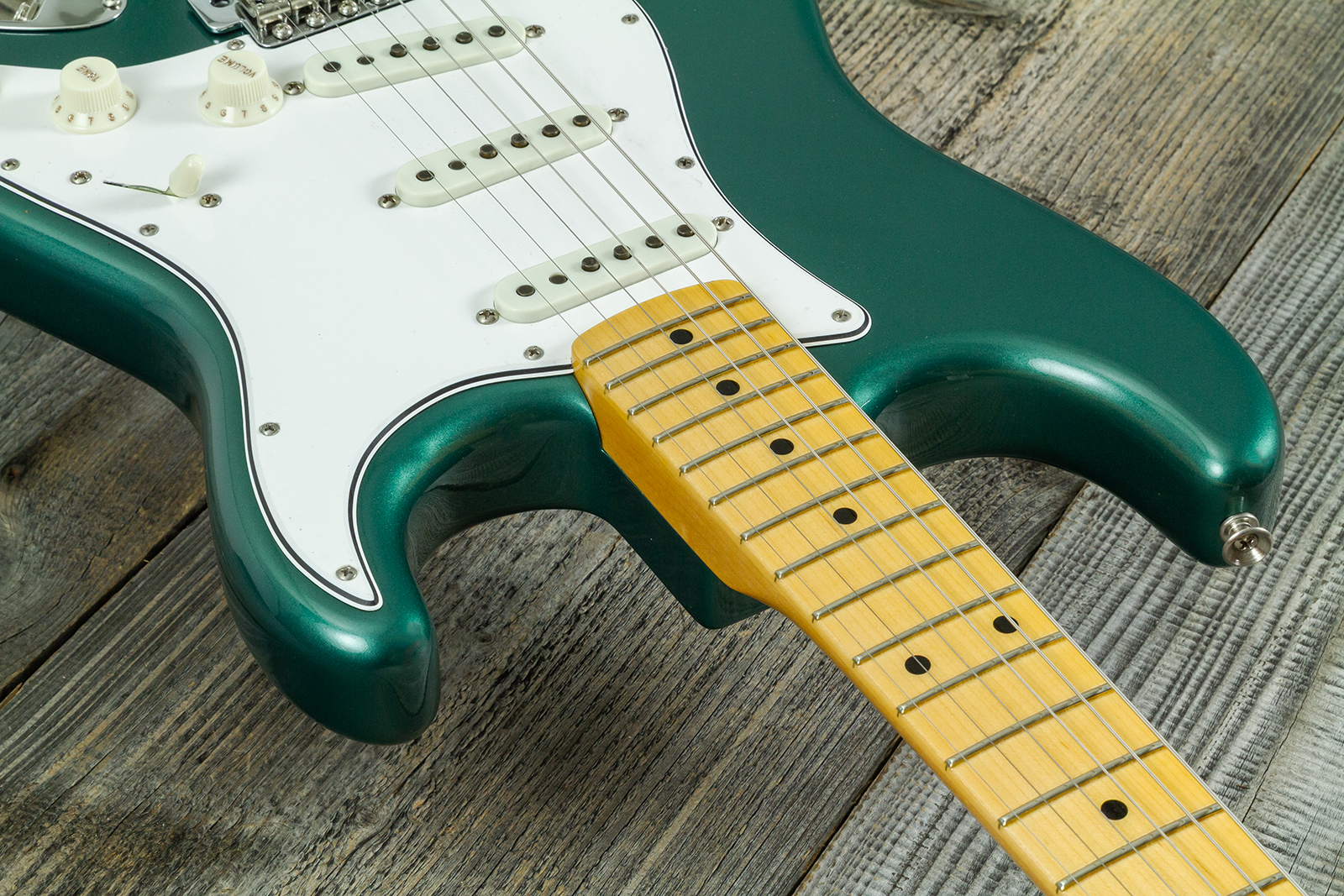 Fender Custom Shop Strat 1962 Vintage Custom 3s Trem Mn #r147972 - Time Capsule Sherwood Green Metallic - Guitarra eléctrica con forma de str. - Varia