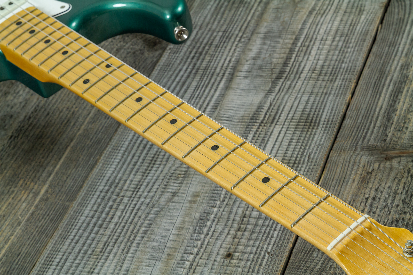 Fender Custom Shop Strat 1962 Vintage Custom 3s Trem Mn #r147972 - Time Capsule Sherwood Green Metallic - Guitarra eléctrica con forma de str. - Varia