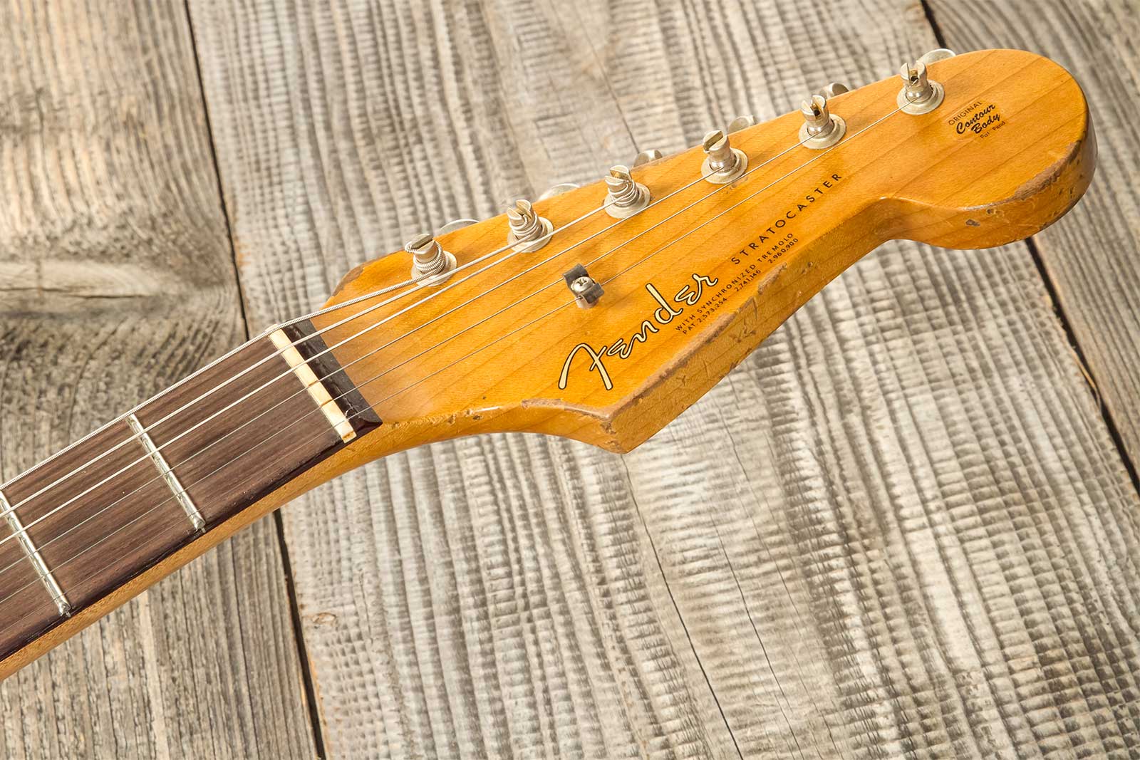 Fender Custom Shop Strat 1963 3s Trem Rw #r136169 - Super Heavy Relic Sparkle 3-color Sunburst - Guitarra eléctrica con forma de str. - Variation 9