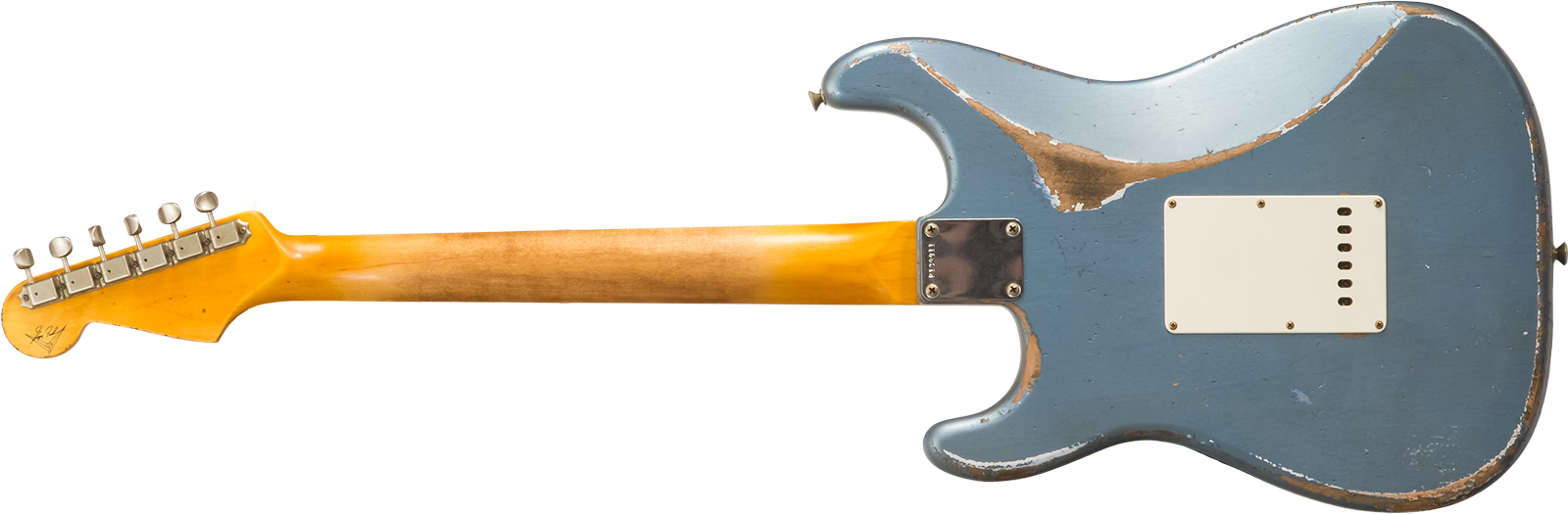 Fender Custom Shop Strat 1963 3s Trem Rw #r139911 - Relic Lake Placid Blue - Guitarra eléctrica con forma de str. - Variation 1