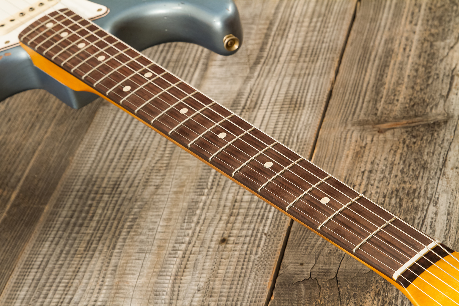 Fender Custom Shop Strat 1963 3s Trem Rw #r139911 - Relic Lake Placid Blue - Guitarra eléctrica con forma de str. - Variation 5
