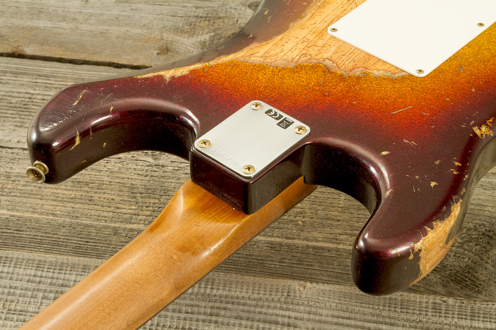 Fender Custom Shop Strat 1963 3s Trem Rw #r141255 - Super Heavy Relic Sparkle 3-color Sunburst - Guitarra eléctrica con forma de str. - Variation 10