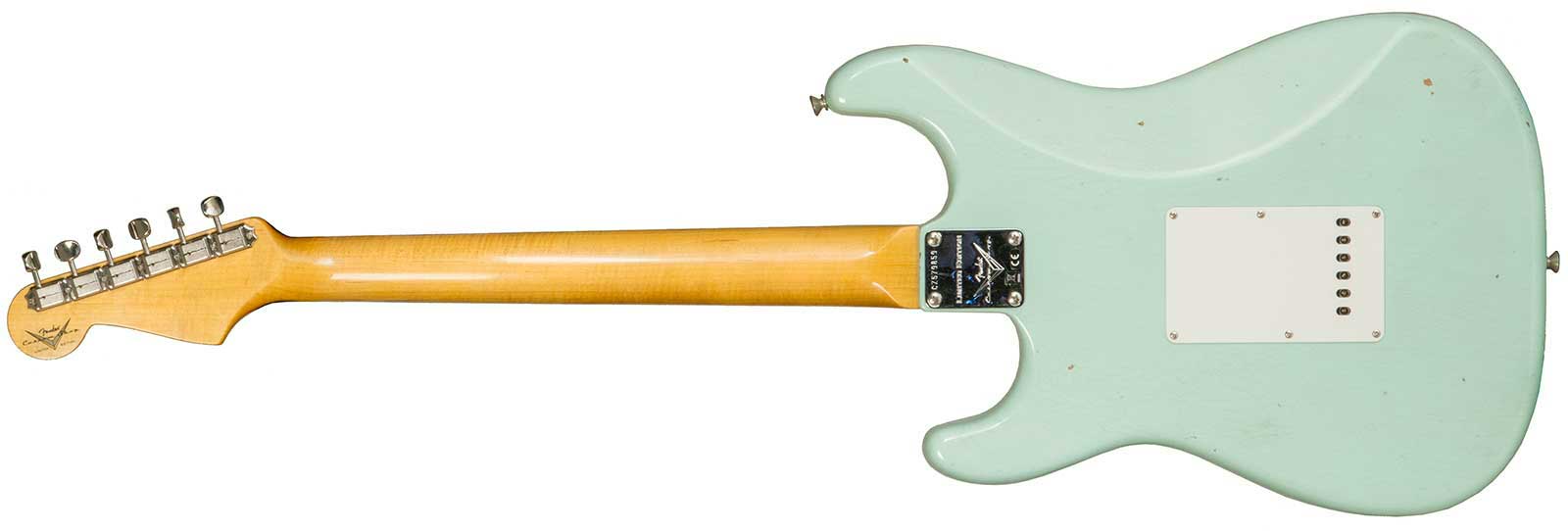 Fender Custom Shop Strat 1964 3s Trem Rw #cz579859 - Journey Man Relic Aged Surf Green - Guitarra eléctrica con forma de str. - Variation 2