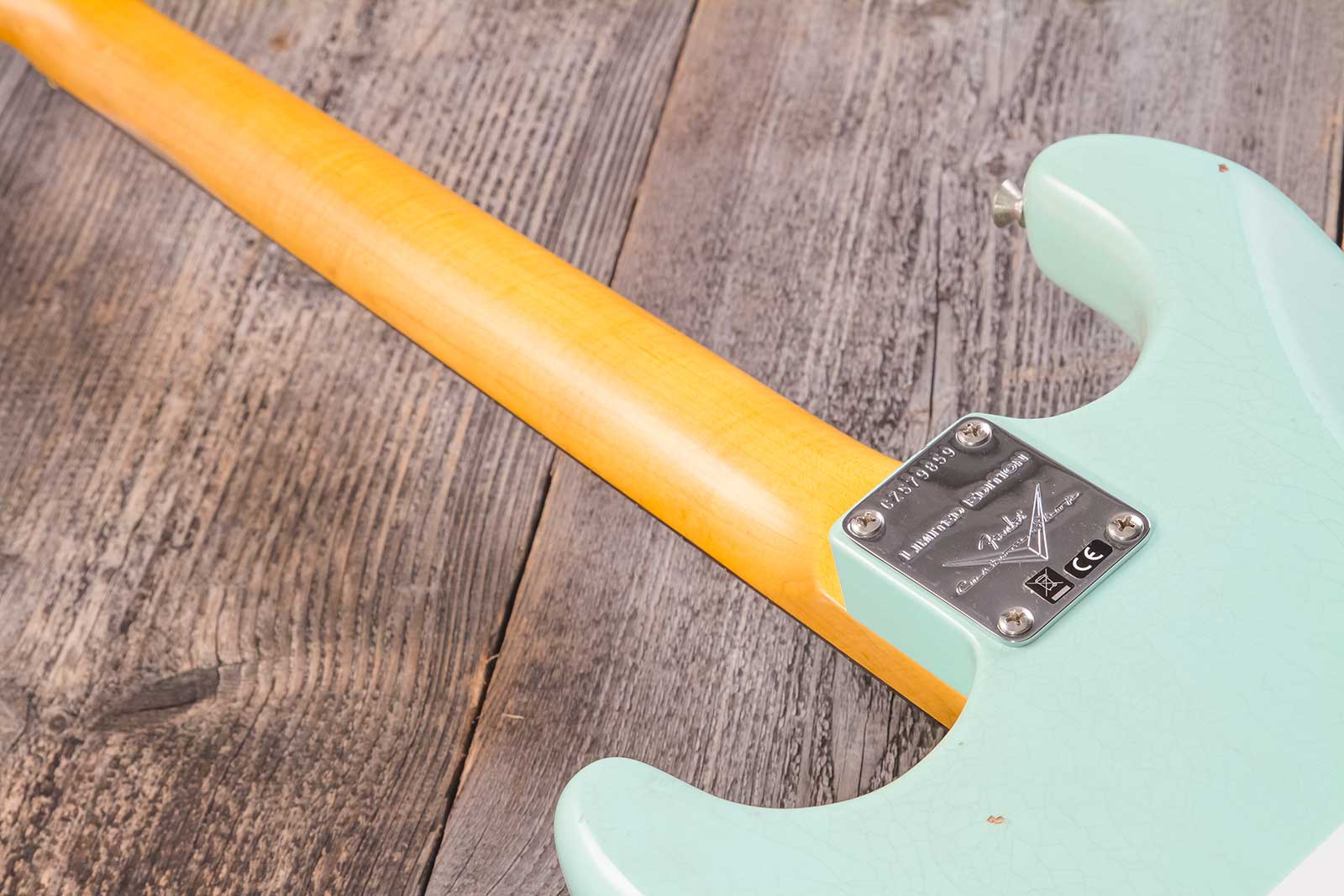 Fender Custom Shop Strat 1964 3s Trem Rw #cz579859 - Journey Man Relic Aged Surf Green - Guitarra eléctrica con forma de str. - Variation 7