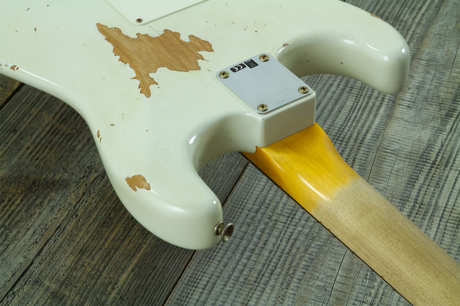 Fender Custom Shop Strat 1964 L-series 3s Trem Rw #l11710 - Heavy Relic Olympic White - Guitarra eléctrica con forma de str. - Variation 12